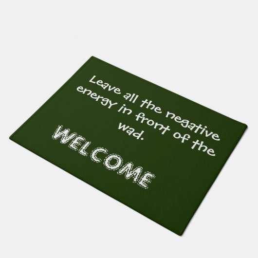 Doormat met welkomstbericht deurmat (Schuin)