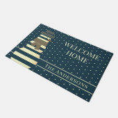 Doormat moderne winter wonderland sneeuwman deurmat (Schuin)