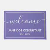 Doormat - Persoonlijk Welkom Periwinkle Deurmat (Voorkant)