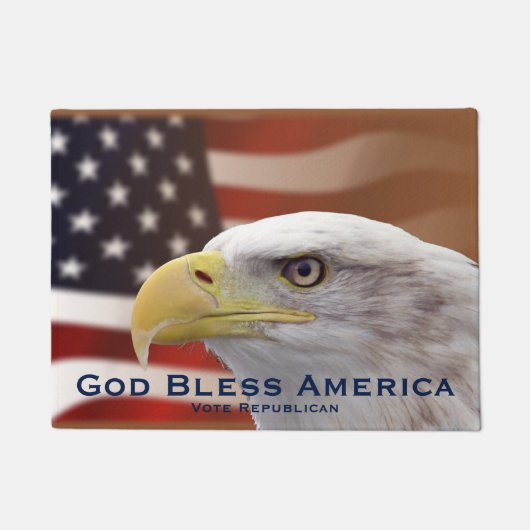 Doormat Politieke God zonder stem Republikein Deurmat (Voorkant)