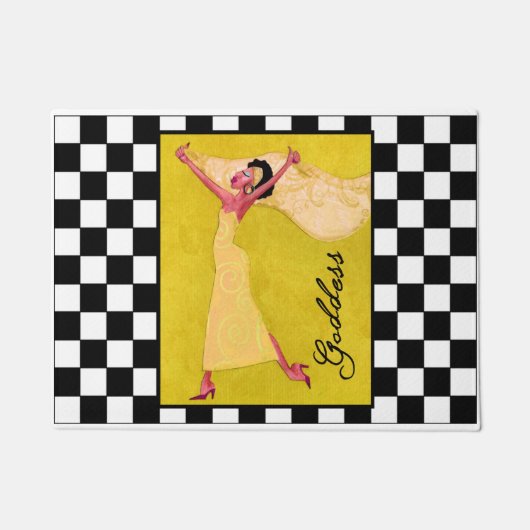 Doormat van Afrikaanse Amerikaanse godin Deurmat (Voorkant)