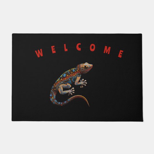 Doormat Welkom Aboriginal Art style Goanna Deurmat (Voorkant)