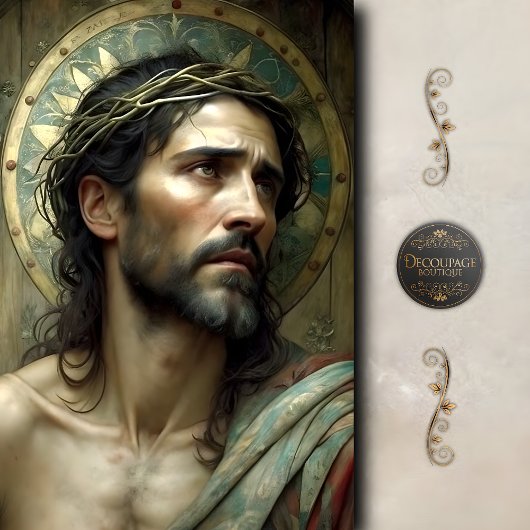Doornenkroon Jezus Decoupage Tissuepapier