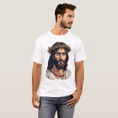 Doornenkroon Jezus Vintage Etsing Shirt (Voorkant volledig)