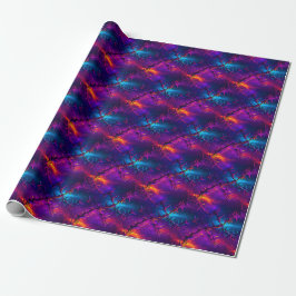 Doornige Neon Wijnstokken - Kosmisch Braam Patroon Cadeaupapier