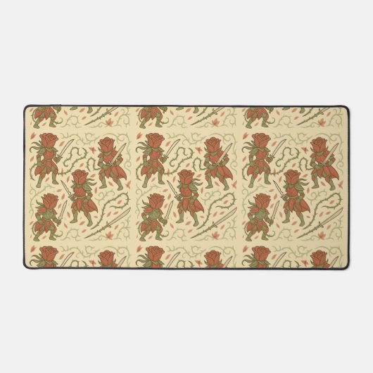 Doornige Zwaard Roos Kunst Bureaumat (Voorkant)