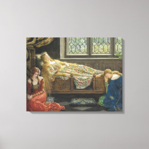 Doornroosje (door John Collier) Canvas Afdruk