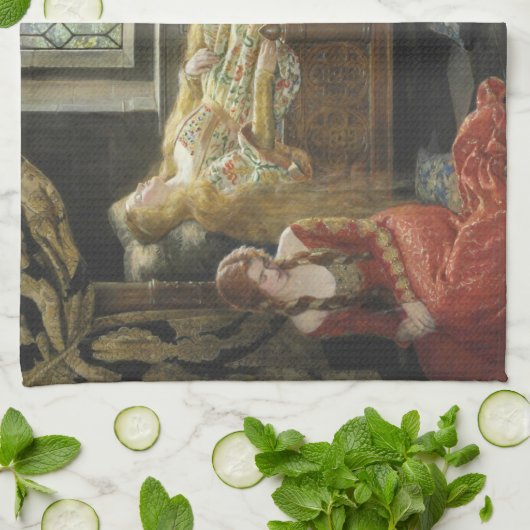 Doornroosje (door John Collier) Theedoek (Gevouwen)