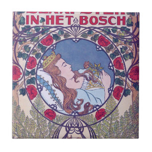 Doornroosje, Hoesje kunst, Van Caspel Tegeltje