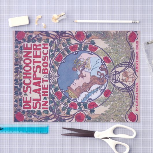 Doornroosje, Hoesje kunst, Van Caspel Tissuepapier (Craft)