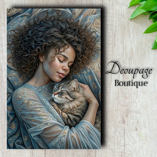 Doornroosje & Kattenvriend Découpage Tissuepapier