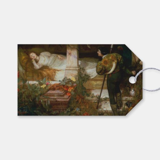 Doornroosje (Romantisch tafereel van ware liefde) Cadeaulabel (Voorkant (Horizontaal))