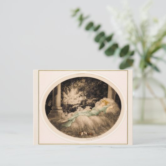 Doornroosje van Louis Icart Feestdagenkaart (Staand voorkant)