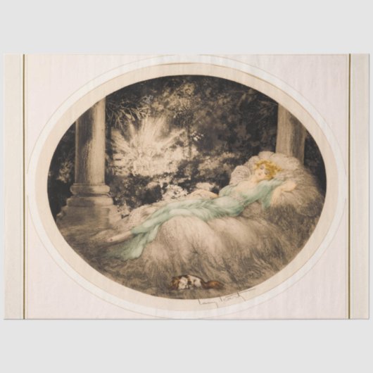 Doornroosje van Louis Icart Tissuepapier (Voorkant)