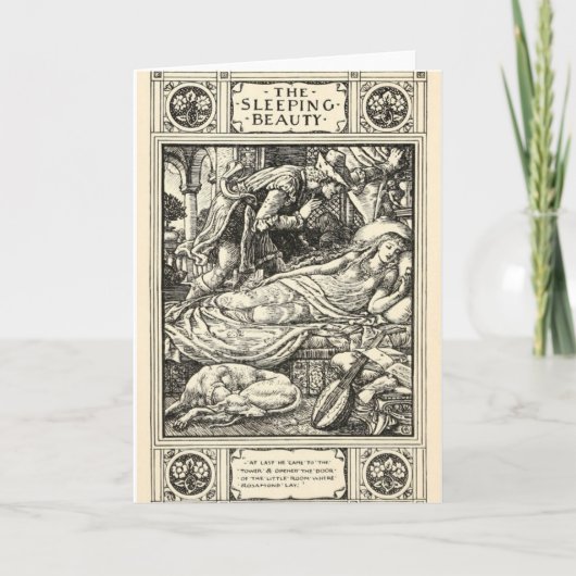 Doornroosje wenskaart kaart (Voorkant)