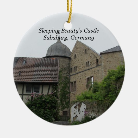 Doornroosjes Kasteel Keramisch Ornament (Voorkant)