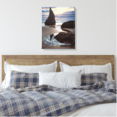 Doornvormige zeestack | Face Rock Wayside, OR Canvas Afdruk (Insitu (Slaapkamer))