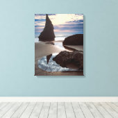 Doornvormige zeestack | Face Rock Wayside, OR Canvas Afdruk (Insitu (Houten vloer))
