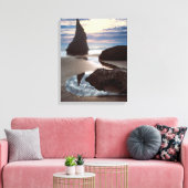 Doornvormige zeestack | Face Rock Wayside, OR Canvas Afdruk (Insitu (Woonkamer))