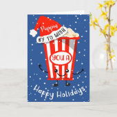 doorprikken om je een prettige feestdagen te wense kaart (Gele Bloem)