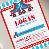 Doorrollen! Blauw Schaats met rolletjes Kaart