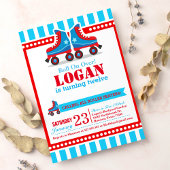 Doorrollen! Blauw Schaats met rolletjes Kaart