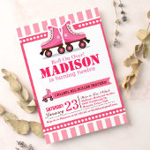 Doorrollen! Roze Schaats van Roller Sport Birthday Kaart