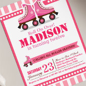 Doorrollen! Roze Schaats van Roller Sport Birthday Kaart