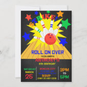 Doorrollen... STRIKE Bowling Birthday Party Kaart (Voorkant)