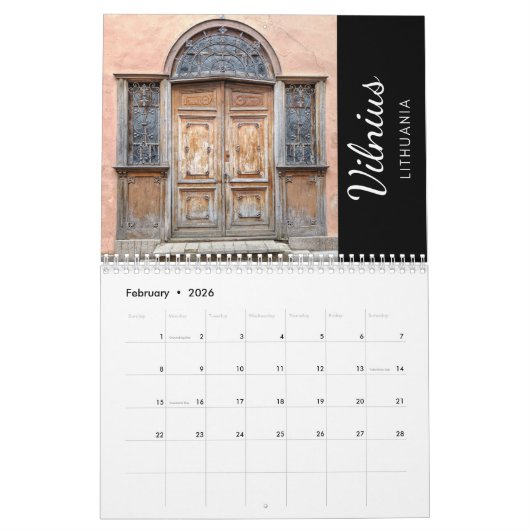 Doors of Europe 2026 Calendar Kalender (Feb 2026)