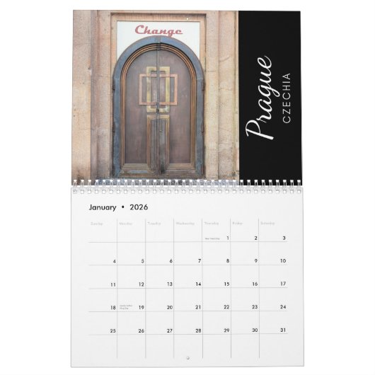 Doors of Europe 2026 Calendar Kalender (Jan 2026)