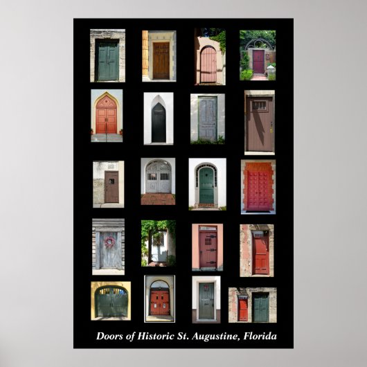 Doors of Historic St. Augustine, Florida Poster (Voorkant)