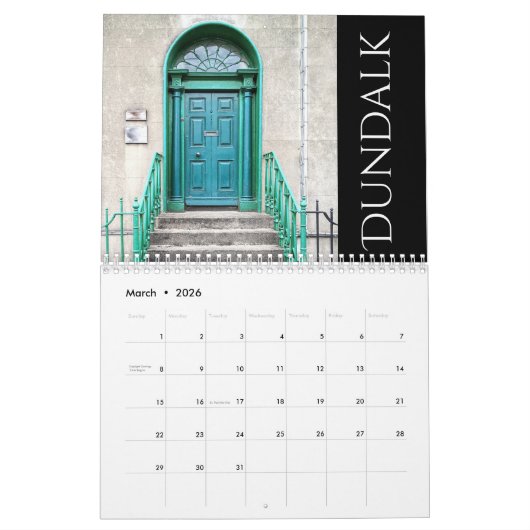 Doors of Ireland 2026 Calendar Kalender (Mar 2026)