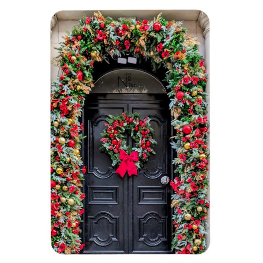Doors of London: A Festive Christmas Magneet (Verticaal)
