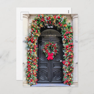 Doors of London: A Festive Christmas Postcard Feestdagenkaart