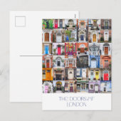 Doors of London Postcard Feestdagenkaart (Voorkant / Achterkant)