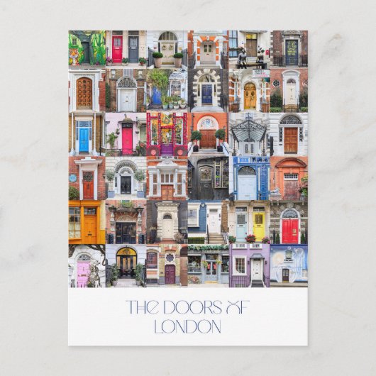 Doors of London Postcard Feestdagenkaart (Voorkant)