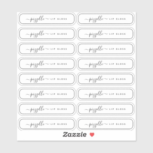 Doorschijnend duidelijk markeeretiket, lip-glansba sticker (Vel)