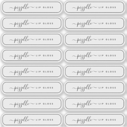 Doorschijnend duidelijk markeeretiket, lip-glansba sticker (Voorkant)