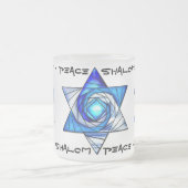 Doorschijnend Glas in lood Star of David Matglas Koffiemok (Center)