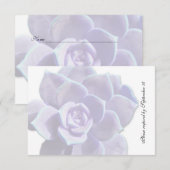 Doorschijnend Lila Succulent  Rsvp Kaartje (Voorkant / Achterkant)