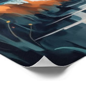 Doorschijnend marshscape: Futuristische Waterverf Poster (Hoek)