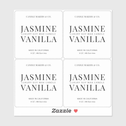 Doorschijnend minimalistisch Elegant Clear Candle Sticker (Vel)