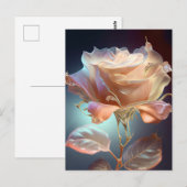 Doorschijnend Roos - Peach Briefkaart (Voorkant / Achterkant)
