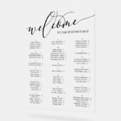 Doorschijnend Zwart Script Welkom Zitkaart Acryl Bord (Hoek)