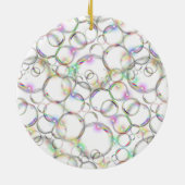 Doorschijnende doorzichtige bubbels op wit keramisch ornament (Achterkant)