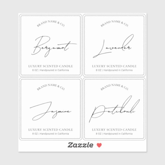 Doorschijnende Duidelijke Product Verpakking Kaars Sticker (Vel)