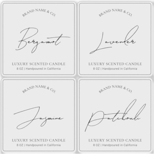 Doorschijnende Duidelijke Product Verpakking Kaars Sticker (Voorkant)