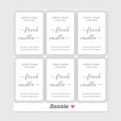 Doorschijnende heldere 2x3-inch Wax Melt Labels (Vel)