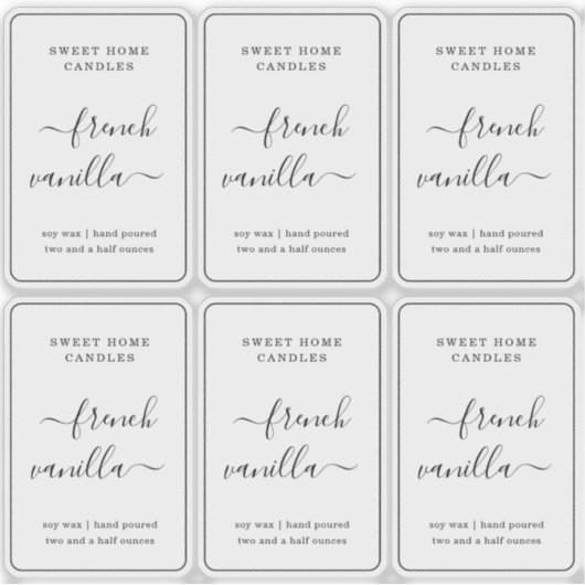 Doorschijnende heldere 2x3-inch Wax Melt Labels (Voorkant)